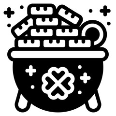 gold pot glyph icon