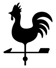 風見鶏のシルエット