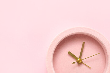 Alarm clock on color background