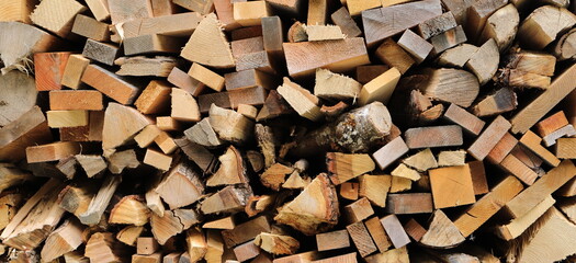 old split wood as firewood