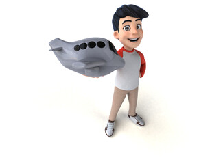 Fun 3D Asian teenager with a manga style