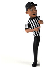 Fun 3D Illustration of an american Referee