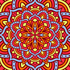 Ethnic Mandala Round Ornament Pattern With Colorful