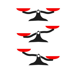 Scales . Balanse icon. illustration on white