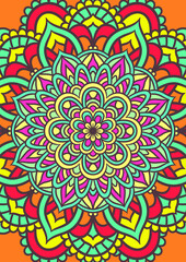 Ethnic Mandala Round Ornament Pattern With Colorful