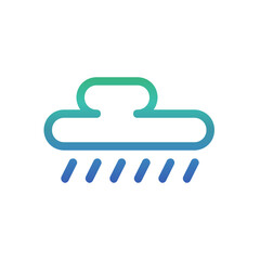 Rainy , Weather gradient icon.