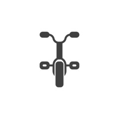 Bicycle front view vector icon