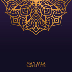 Luxury mandala background With Golden Arabesque