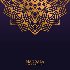 Luxury mandala background With Golden Arabesque