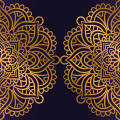 Luxury mandala background With Golden Arabesque