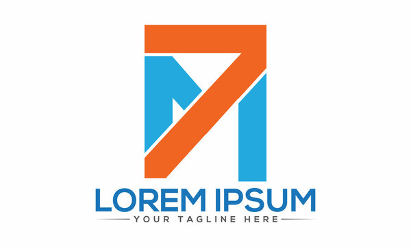 The Best Design m7/7m logo unique modern minimalist simple creative abstract and vector