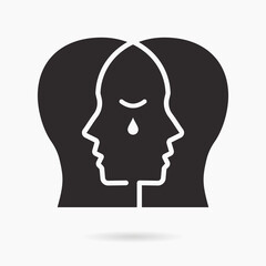 Empathy icon on white background. Vector illustration.