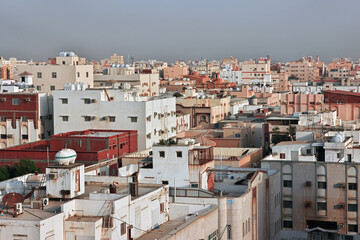 The panoramic view of Jeddah city, Saudi Arabia