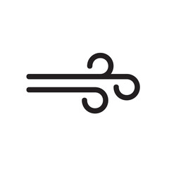 Windy , Weather solid icon.