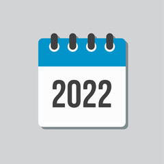 Vector icon calendar year 2022, icon of the year