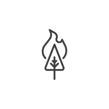 Forest Fire Line Icon