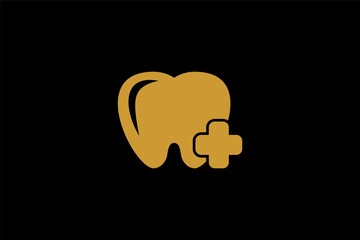 Dental clinic logo design. Dental care sign symbol. Tooth icon vector. 