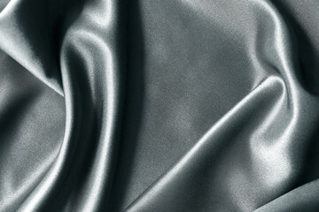 Plakat abstract texture of draped Gray background. eautiful textile backdrop. Close-up. Top view