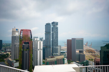 Naklejka premium シンガポールの観光名所を旅行する風景 Scenes from a trip to Singapore's tourist attractions 