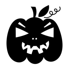 Carved pumpkin face. Vector illustration.