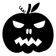 Carved pumpkin face. Vector illustration.
