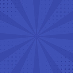 Obraz premium Vintage pop art blue background. Banner vector illustration