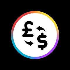 Exchange Pound to Dollar - Sticker