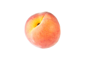 Peach ripe fruit isolated on white background