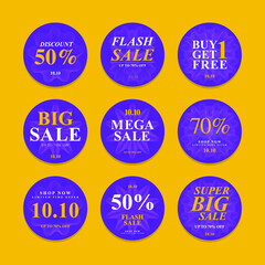 Big sale promotion, banner template, Vector illustration.