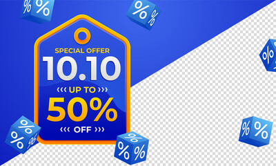 10.10 online shopping day sale banner