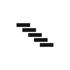 Stairs icon template black color editable. Stairs icon symbol Flat vector illustration for graphic and web design.