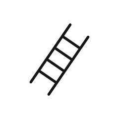 Stairs icon template black color editable. Stairs icon symbol Flat vector illustration for graphic and web design.