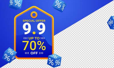 9.9 online shopping day sale banner