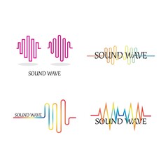 Obraz premium Set of Sound wave