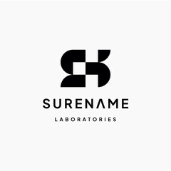 abstract Initial Letter S H typography logo modern logo inspiration vector icon illustration custom logo
