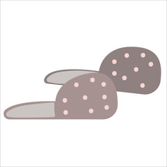 cozy home slippers with polka dots