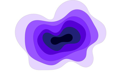 purple papercut in white background 