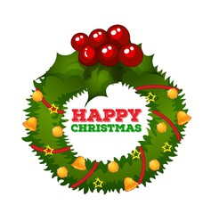 Christmas decorative card, vector holiday background 