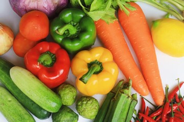fresh vegetables on a table