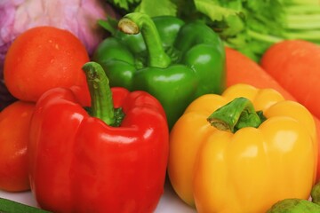 red and yellow bell peppers