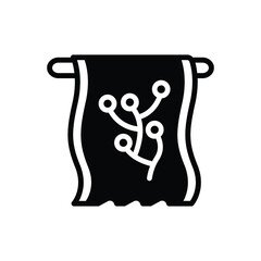 Black solid icon for silk