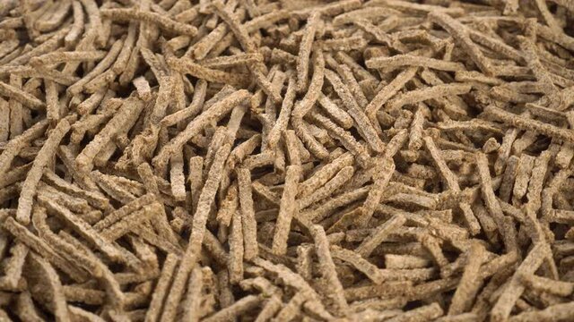 Cereal bran fiber sticks. Close up. Rotation. Crispy wheat breakfast. Healthy food concept