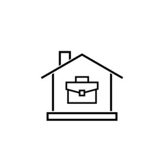 Working at home icon isolated on white background