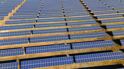 Fototapeta premium Solar panels, photovoltaic, alternative power source - selective focus