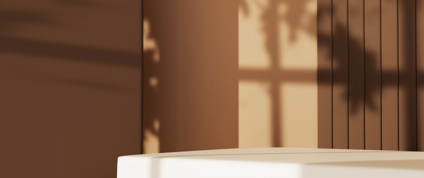 3D rendering of Background for displaying products, creams and cosmetics. For show product. Blank scene showcase mockup.