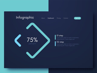 Modern infographic vector elements for business brochures. Use in website, corporate brochure, advertising and marketing. Pie charts, line graphs
