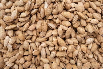 Unpeeled almonds sold at the local city farmers market