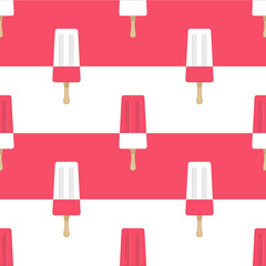 Ice Cream seamless background. Popsicles different colors texture. Summer cold ice-creams or fruit juice ice. Vector illustration EPS 10.