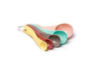 Set of measuring spoon made of colorful plastici