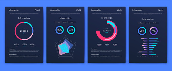 Vector graphics infographics with mobile phone. Template for creating mobile applications, workflow layout, diagram, banner, web design, business reports